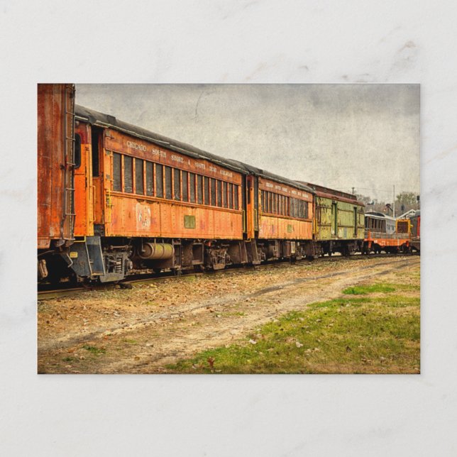 USA, Indiana. The North Mudson Railroad Museum Postcard (Front)