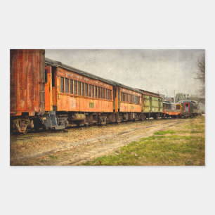 USA, Indiana. The North Mudson Railroad Museum Rectangular Sticker