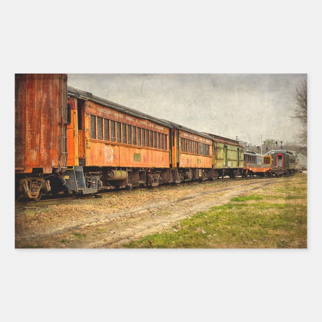 USA, Indiana. The North Mudson Railroad Museum Rectangular Sticker (Front)
