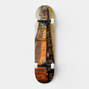 USA, Indiana. The North Mudson Railroad Museum Skateboard