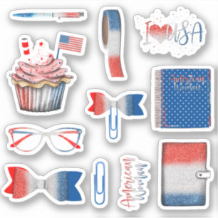 Usa Indipendense day planner sticker set 02