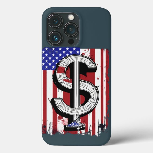 USA-Inspired Dollar Sign Phone Case (Back)