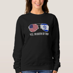 Usa Israel Flag Sunglasses Israeli Americans Sweatshirt