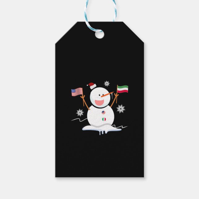 USA Italy Flag Gift Tags (Front)