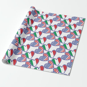 USA---Italy-Love Wrapping Paper