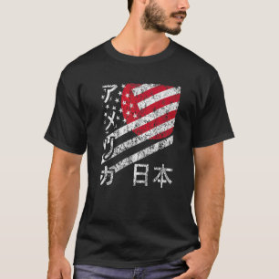 USA Japan Flag T-Shirt American Japanese Matching