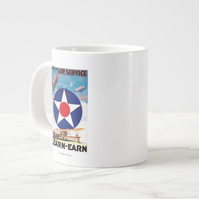 USA - Join the Air Service Learn-Earn Large Coffee Mug (Front Left)