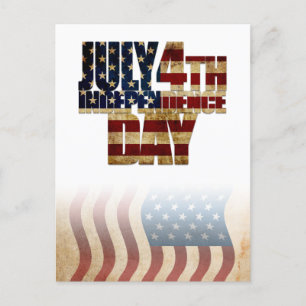 USA July 4th Independence Day Holiday Postcard