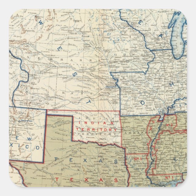 USA June 1861 Square Sticker (Front)