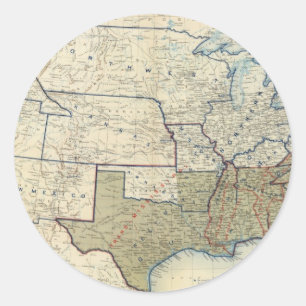 USA June 1864 Classic Round Sticker