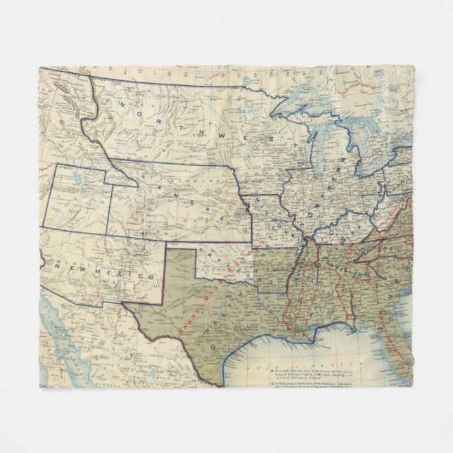 USA June 1864 Fleece Blanket (Front (Horizontal))