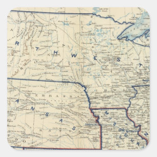 USA June 1864 Square Sticker