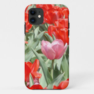 USA, Kansas, Red Tulips With One Pink Tulip iPhone 11 Case