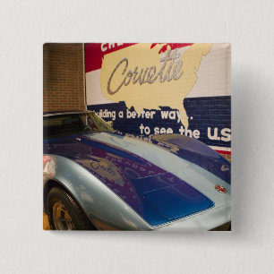 USA, Kentucky, Bowling Green: National Corvette 2 15 Cm Square Badge