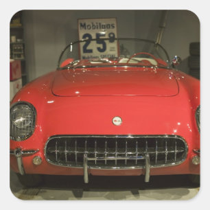 USA, Kentucky, Bowling Green: National Corvette 3 Square Sticker