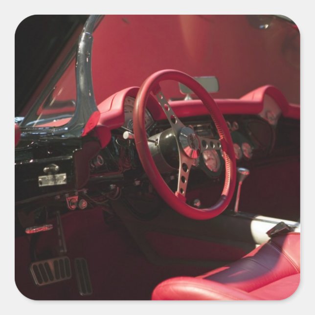 USA, Kentucky, Bowling Green: National Corvette Square Sticker (Front)