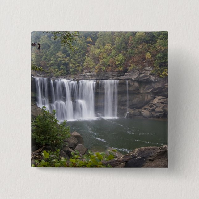 USA - Kentucky. Cumberland Falls on the 15 Cm Square Badge (Front)