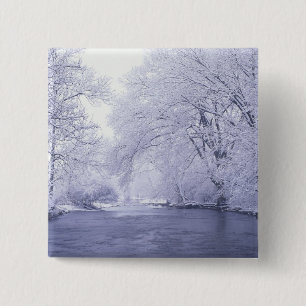 USA, Kentucky, Louisville. Snow covered 15 Cm Square Badge