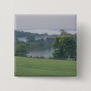 USA, Kentucky. Rolling hills of the Bluegrass 15 Cm Square Badge