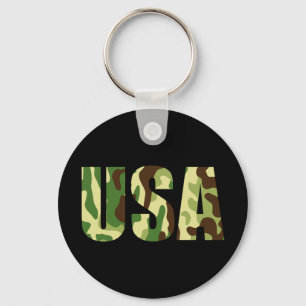 USA khaki camouflage sign Key Ring
