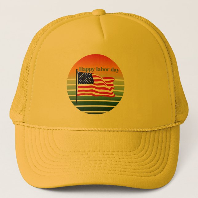 USA Labour Day Trucker Hat (Front)