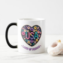 USA Land of Dreams Floral 3D Embroidery Art