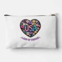 USA Land of Dreams Floral Embroidery Art