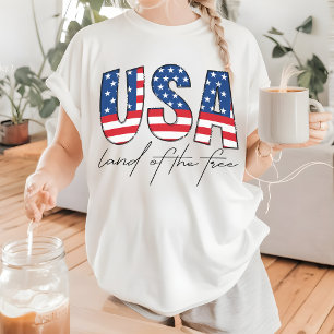 USA Land of the Free Shirt, Patriotic 4th of July T-Shirt