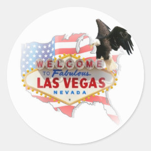 USA Las Vegas with Eagle Sticker