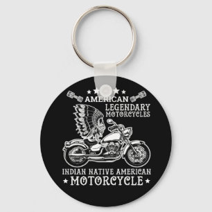 USA Legendary Motorcycles Indian Native Motorcycle Key Ring