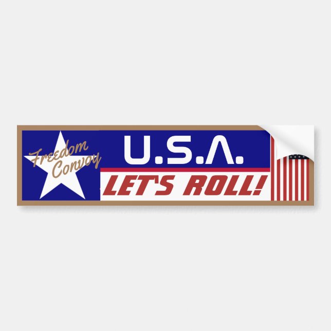 USA Let's Roll! Bumper Sticker (Front)