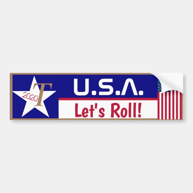 USA Let's Roll! Bumper Sticker (Front)