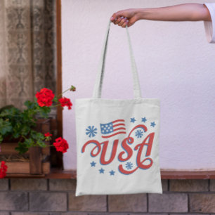 Usa Lettering Tote Bag