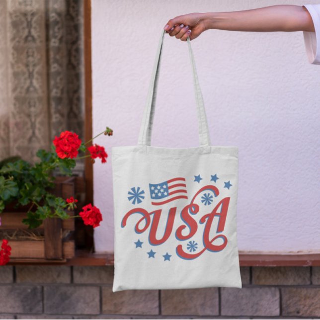 Usa Lettering Tote Bag   (Creator Uploaded)