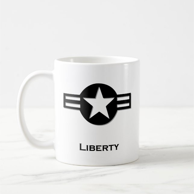 USA Liberty black Coffee Mug (Left)