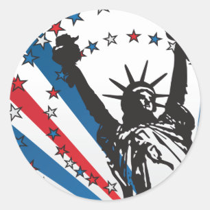 USA Liberty Classic Round Sticker