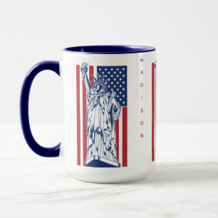 USA Liberty custom name mugs