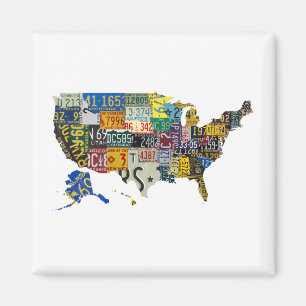 USA license plates - all states Magnet