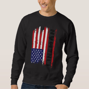 USA Lineman 4th of July American Football Flag Sweatshirt