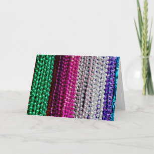 USA, Louisiana, New Orleans. Mardi Gras Beads Card