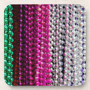 USA, Louisiana, New Orleans. Mardi Gras Beads Coaster