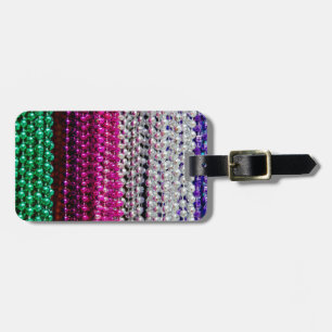 USA, Louisiana, New Orleans. Mardi Gras Beads Luggage Tag