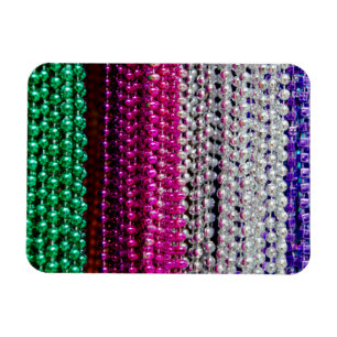USA, Louisiana, New Orleans. Mardi Gras Beads Magnet