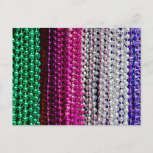 USA, Louisiana, New Orleans. Mardi Gras Beads Postcard