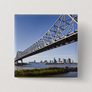USA, Louisiana, New Orleans. Skyline from the 15 Cm Square Badge