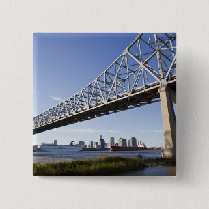 USA, Louisiana, New Orleans. Skyline from the 2 15 Cm Square Badge