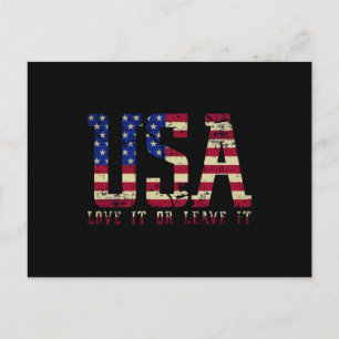 USA Love It Or Leave It Postcard