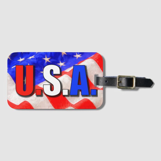 USA LUGGAGE TAG (Front Horizontal)