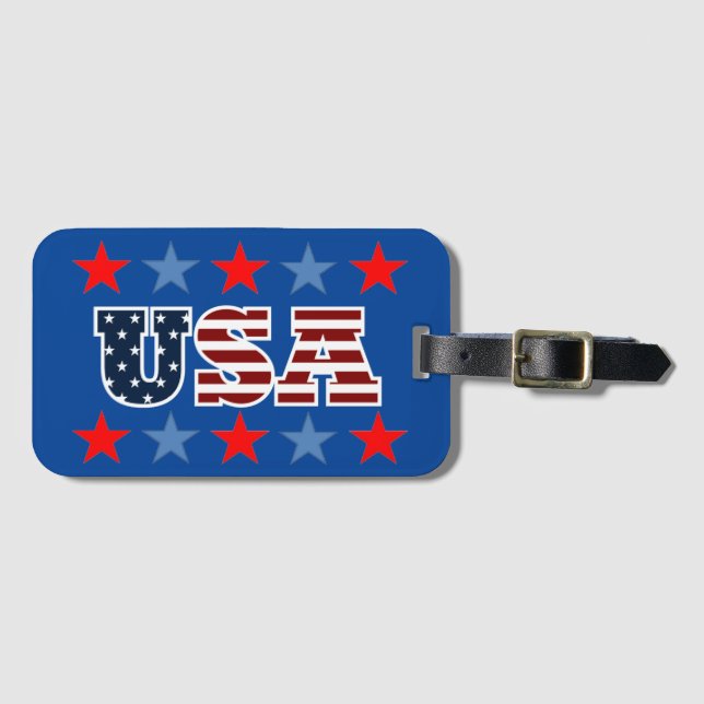 USA Luggage Tag (Front Horizontal)