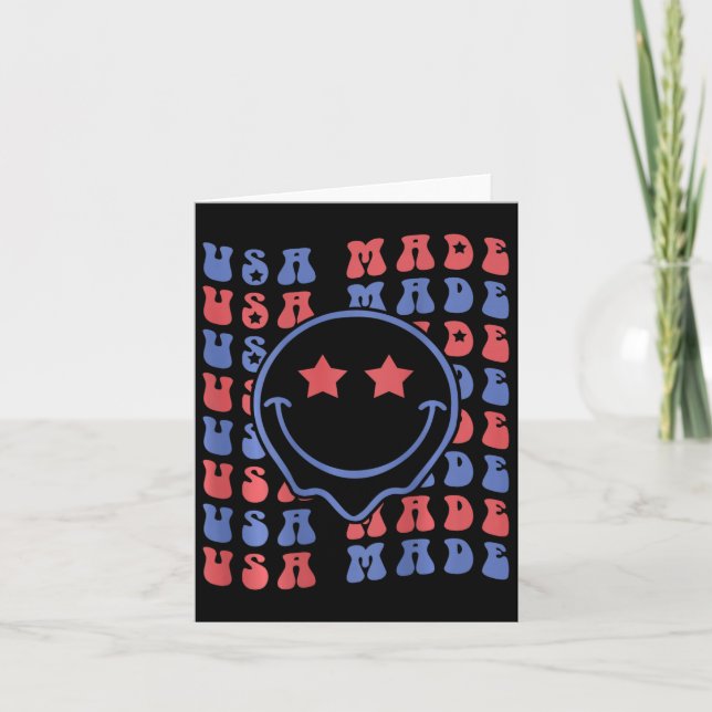 Usa Made The 4th Of July  Card (Front)
